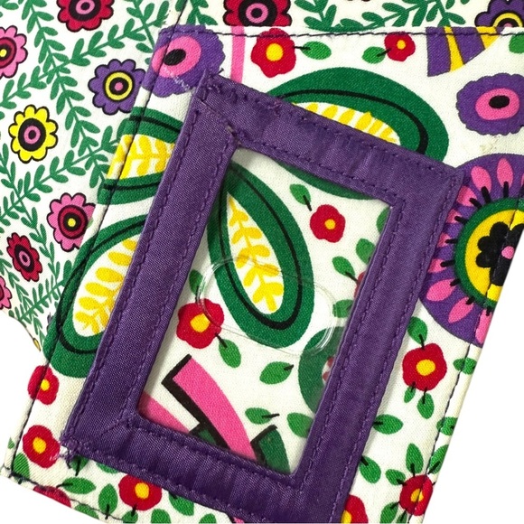 Vera Bradley Buttercup Julia Turnlock Crossbody Bag Purse Boho Wallet Floral - Picture 10 of 10